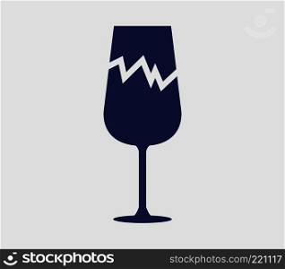 broken glass wine icon