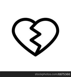 broken heart, icon on isolated background