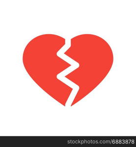 broken heart, icon on isolated background,