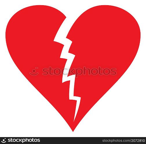 Broken heart vector illustration