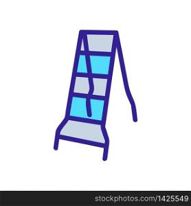 broken ladder icon vector. broken ladder sign. color symbol illustration. broken ladder icon vector outline illustration