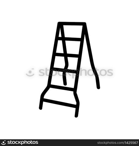 broken ladder icon vector. broken ladder sign. isolated contour symbol illustration. broken ladder icon vector outline illustration