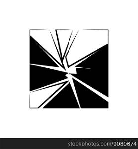 broken mirror icon vector illustration symbol design