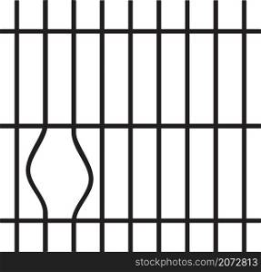 Broken prison bars vector design
