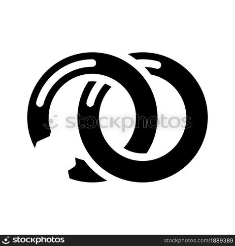 broken ring glyph icon vector. broken ring sign. isolated contour symbol black illustration. broken ring glyph icon vector illustration