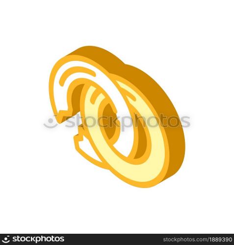 broken ring isometric icon vector. broken ring sign. isolated symbol illustration. broken ring isometric icon vector illustration
