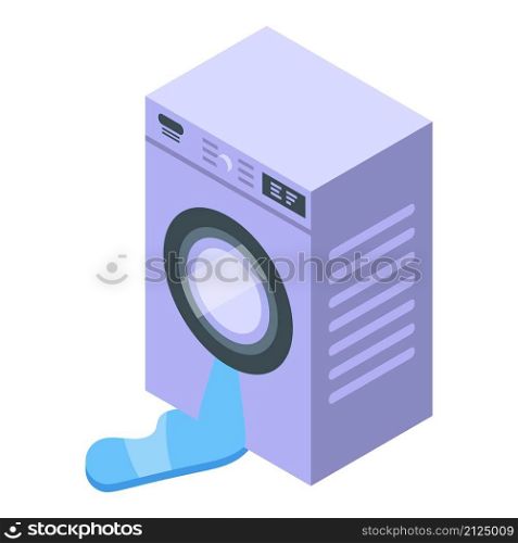 Broken wash machine icon isometric vector. Repair appliance. Washing home. Broken wash machine icon isometric vector. Repair appliance