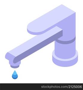 Broken water tap icon isometric vector. Pipe leakage. Faucet pipeline. Broken water tap icon isometric vector. Pipe leakage