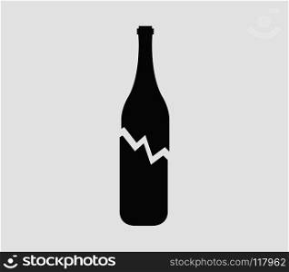 broken wine bottle icon