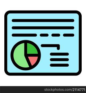 Broker web page icon. Outline broker web page vector icon color flat isolated. Broker web page icon color outline vector