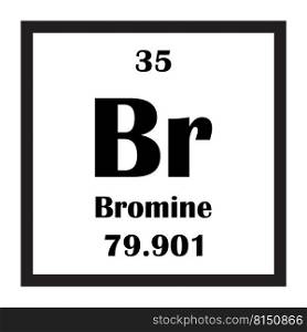 Bromine chemical element icon vector illustration design