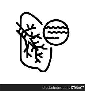 bronchitis disease line icon vector. bronchitis disease sign. isolated contour symbol black illustration. bronchitis disease line icon vector illustration