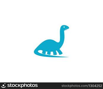Brontosaurus logo template vector icon illustration design