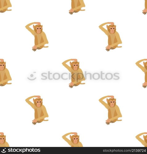 Brooding monkey pattern seamless background texture repeat wallpaper geometric vector. Brooding monkey pattern seamless vector