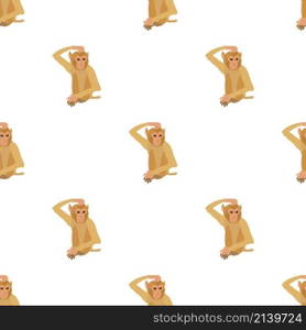 Brooding monkey pattern seamless background texture repeat wallpaper geometric vector. Brooding monkey pattern seamless vector