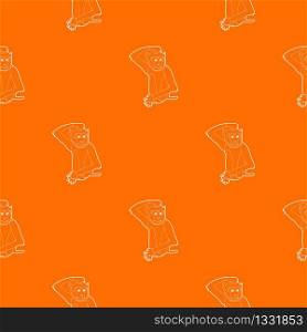 Brooding monkey pattern vector orange for any web design best. Brooding monkey pattern vector orange
