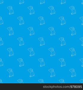 Brooding monkey pattern vector seamless blue repeat for any use. Brooding monkey pattern vector seamless blue