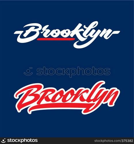 Brooklyn lettering. Logotype. Label