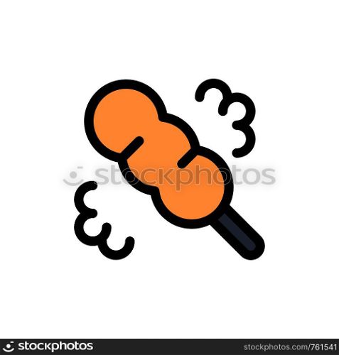 Broom, Duster, Wash Flat Color Icon. Vector icon banner Template