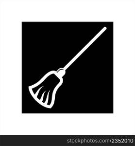 Broom Icon, Cleaning Tool Icon Vector Art Illustration