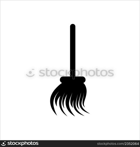 Broom Icon, Cleaning Tool Icon Vector Art Illustration