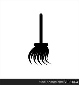 Broom Icon, Cleaning Tool Icon Vector Art Illustration