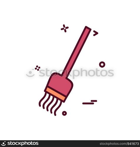Broom icon design vector