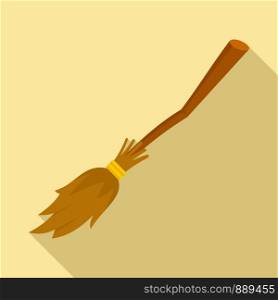 Broom icon. Flat illustration of broom vector icon for web design. Broom icon, flat style