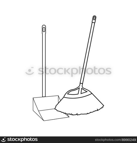 broom icon vector illustration simple design