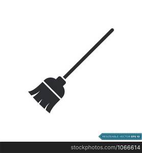 Broom Icon Vector Template Illustration Design