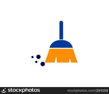  broom illustration vector template,symbol of cleaner