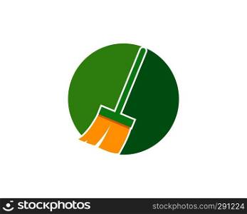 broom illustration vector template,symbol of cleaner