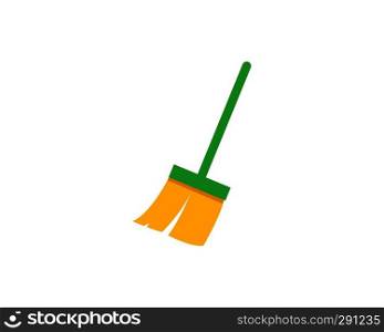  broom illustration vector template,symbol of cleaner
