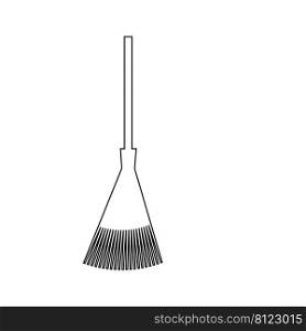 broom logo stock illustration design