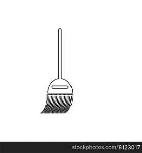 broom logo stock illustration design