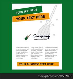 Broom Title Page Design for Company profile ,annual report, presentations, leaflet, Brochure Vector Background