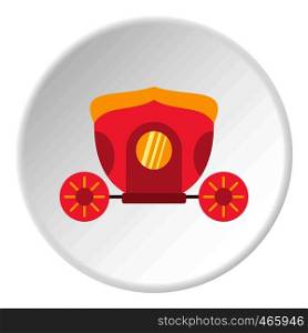 Brougham icon in flat circle isolated on white vector illustration for web. Brougham icon circle