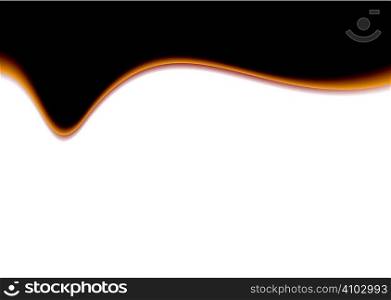 Brown and white wave background with copyspace and drop shadow