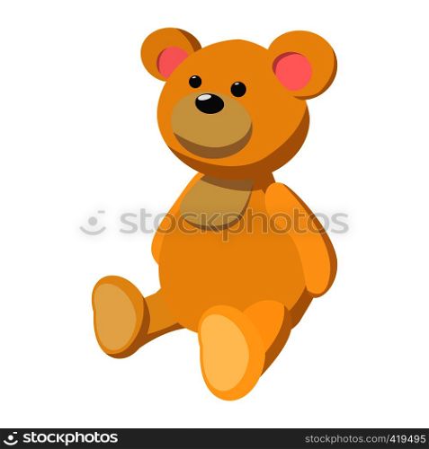 Brown bear cartoon icon on a white background. Brown bear cartoon icon