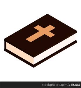 Brown bible isometric 3d icon on a white background. Bible isometric 3d icon