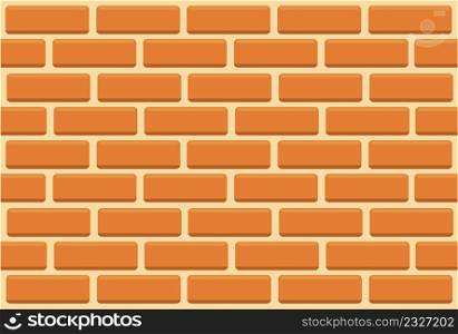 Brown brick wall background vector illustration
