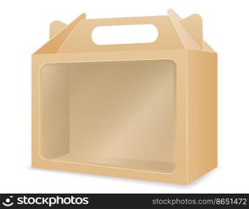 brown cardboardfor packaging goods and gifts box vector illustration isolated on white background