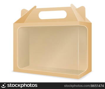 brown cardboardfor packaging goods and gifts box vector illustration isolated on white background