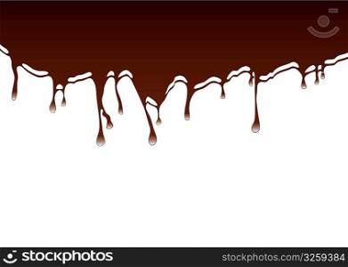brown chocolate dribble background with light reflection food concept