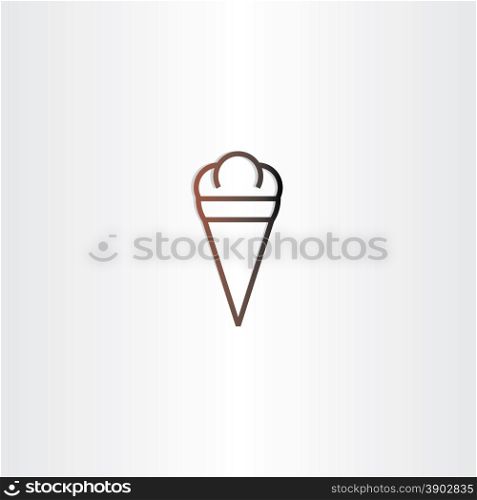 brown chocolate ice cream icon design element