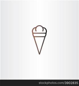 brown chocolate ice cream icon design element