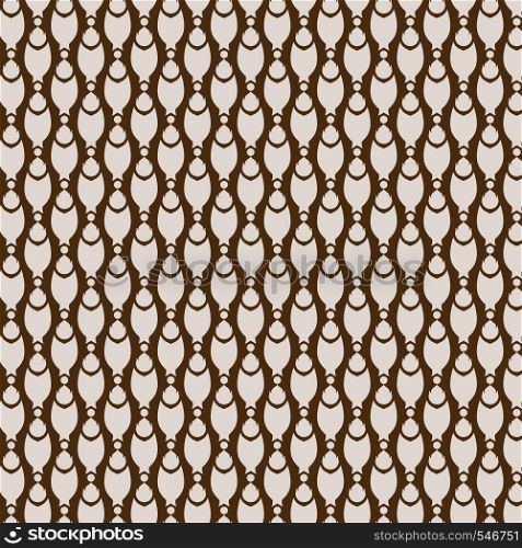 Brown claw of crab or pincers and circle and fire pattern on pastel background. Retro and classic pattern style for vintage and modern design
