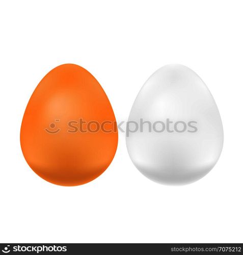 Brown Easter Egg Icon on White Background.. Brown Easter Egg Icon