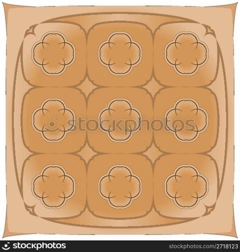 brown handkerchief against white background, abstract vector art illustration