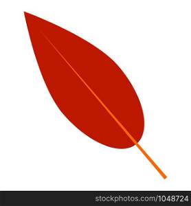 Brown leaf icon. Flat illustration of brown leaf vector icon for web design. Brown leaf icon, flat style